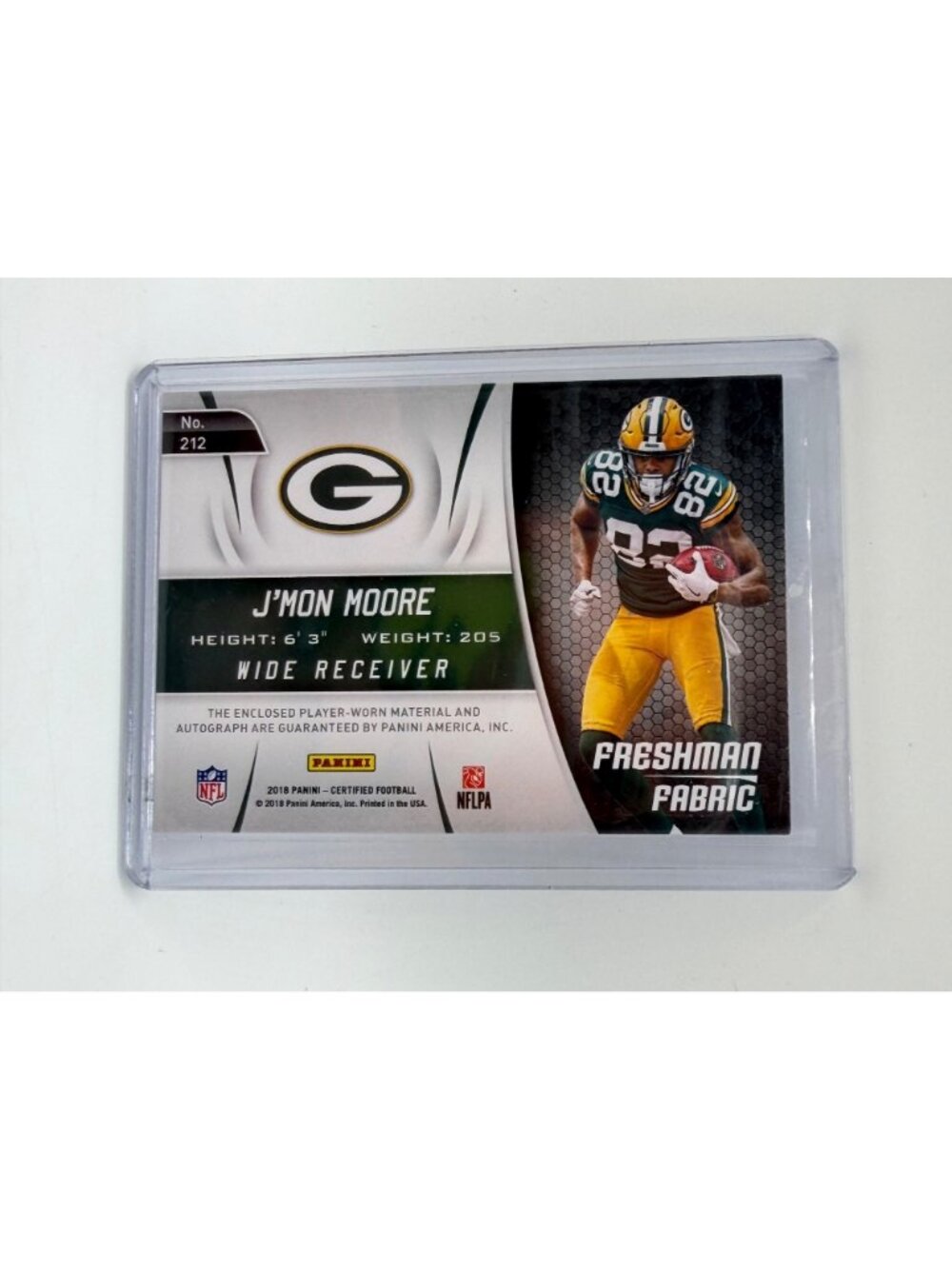 Packer Material Toys | 218 Panini Certified Jmon Moore Freshman Fabric Rookie Relic ...